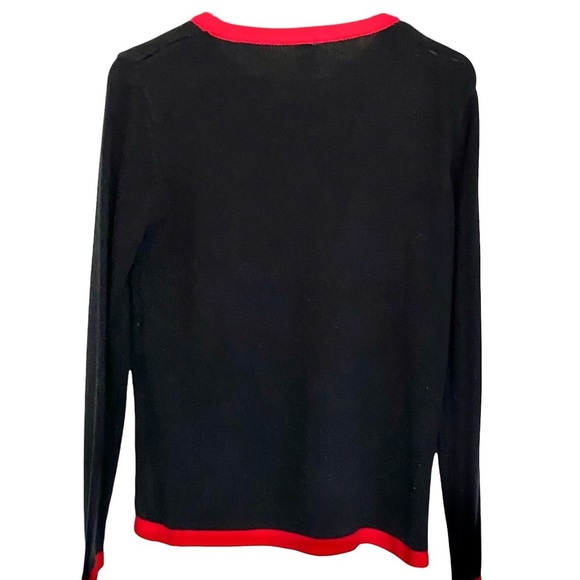 Holiday Time Black Christmas Sweater Christmas Tree Design Size S/CH (4-6) - Picture 3 of 6